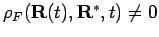 $\rho_F({\bf R}(t),{\bf R}^*,t)
\not= 0$